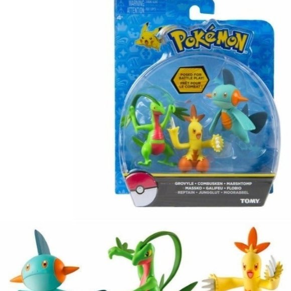 Pokémon GROVYLE COMBUSKEN MARSHTOMP NIP